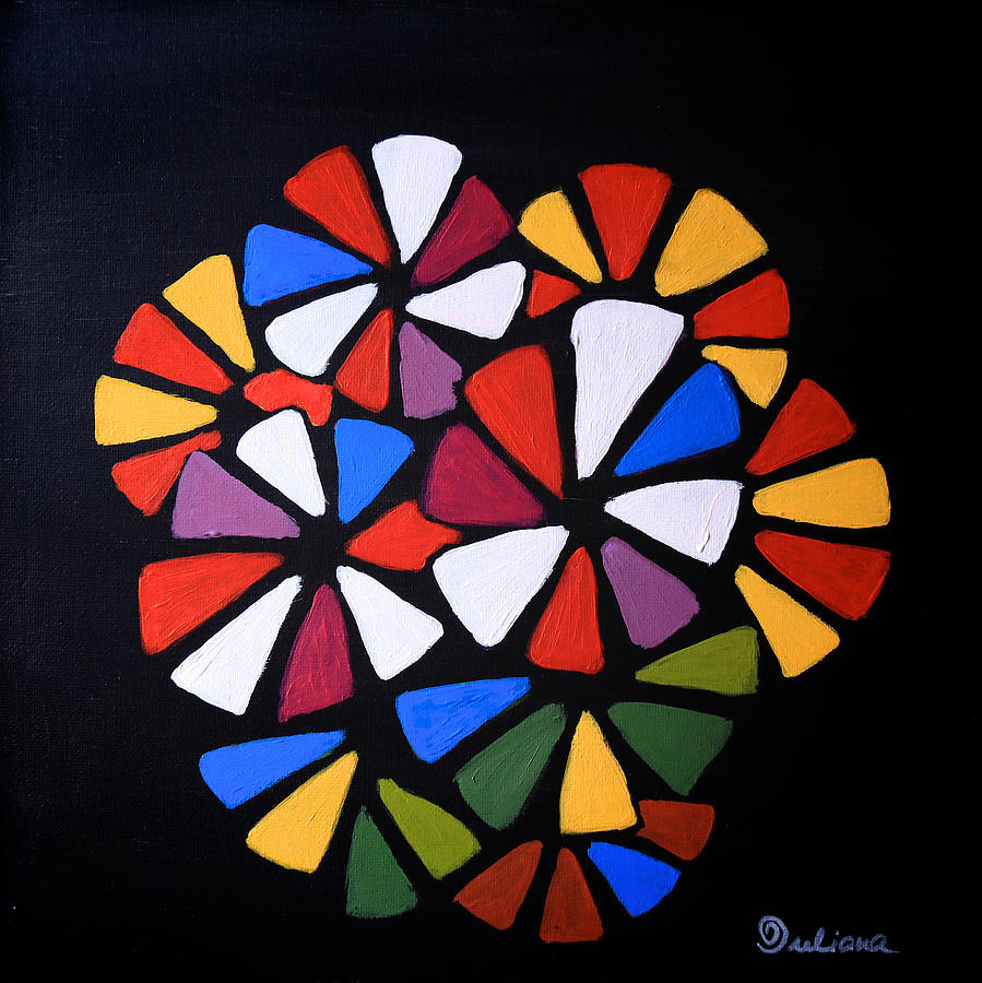Geometrie in Blumen - Gemälde (2018)