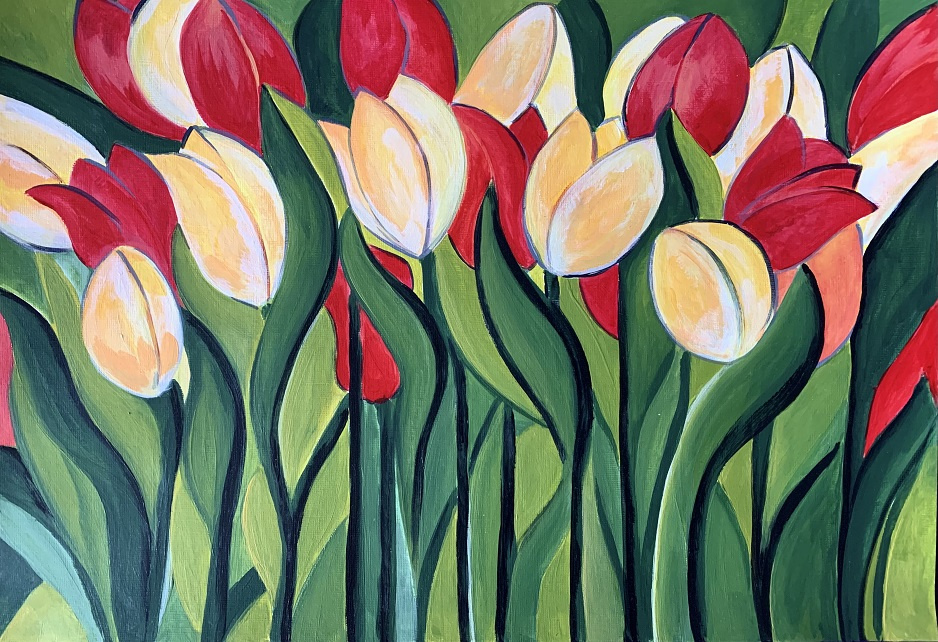 March tulips - Paper Paintings